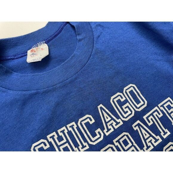 VINTAGE Chicago Corporate Classic Graphic T-shirt Women Medium 80s Single Stitch - Picture 4 of 10